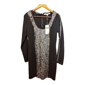🌙 Walter Baker Allover Leather Sequin Dress. Size 6